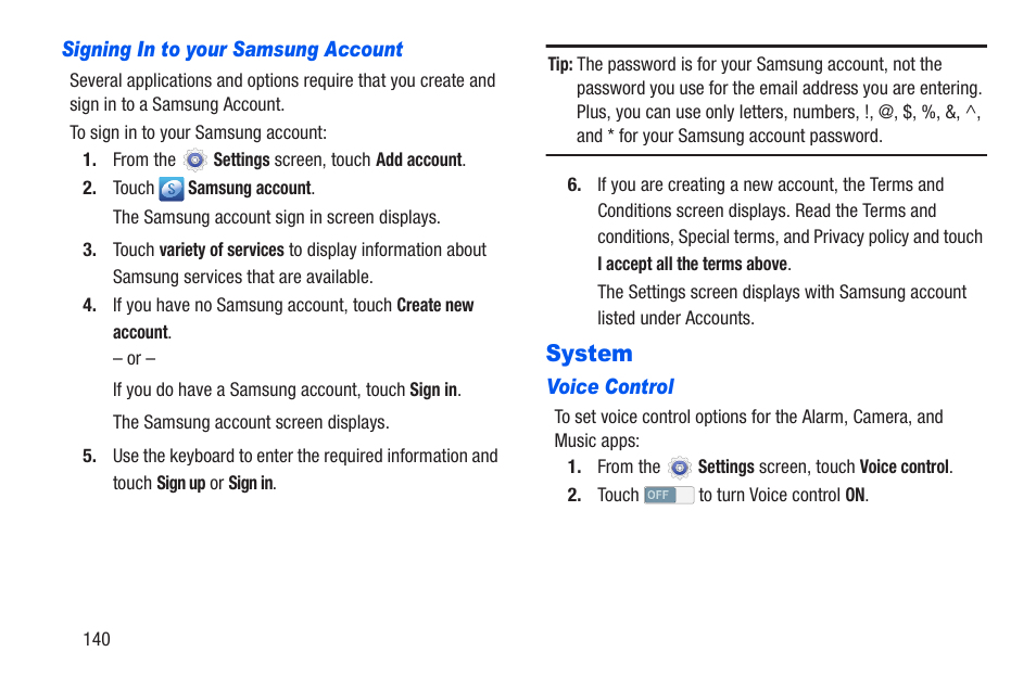 System, For more, For more i | Nformation, refer to “signing in to your, Samsung a | Samsung SM-T217AZKAATT User Manual | Page 146 / 191