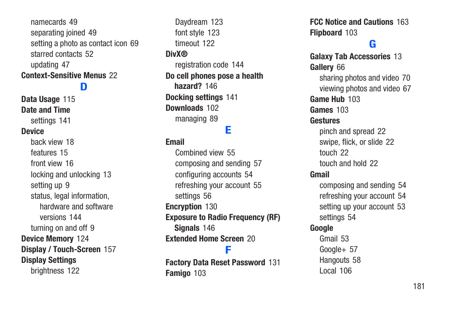 Samsung SM-T217AZKAATT User Manual | Page 187 / 191