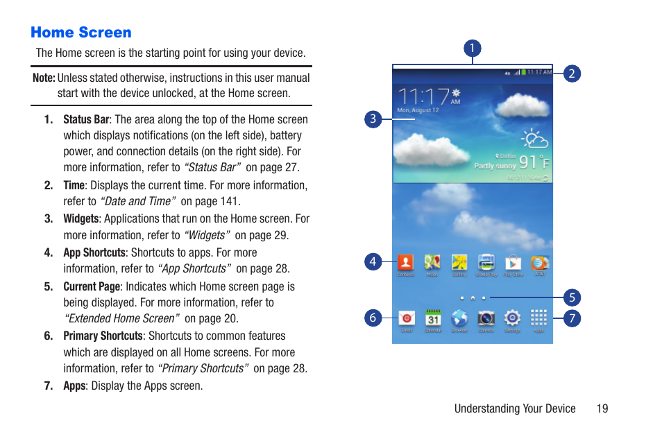 Home screen | Samsung SM-T217AZKAATT User Manual | Page 25 / 191