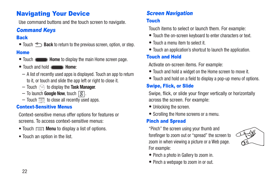 Navigating your device | Samsung SM-T217AZKAATT User Manual | Page 28 / 191