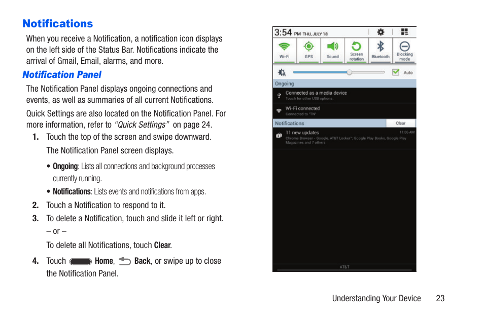 Notifications | Samsung SM-T217AZKAATT User Manual | Page 29 / 191