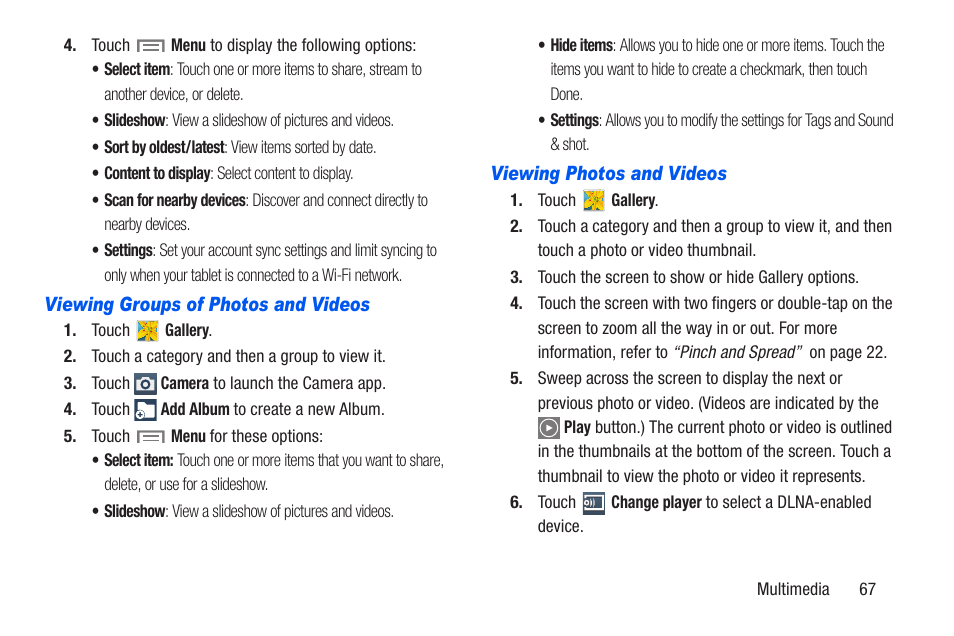 For more information, refer to “viewing photos and | Samsung SM-T217AZKAATT User Manual | Page 73 / 191