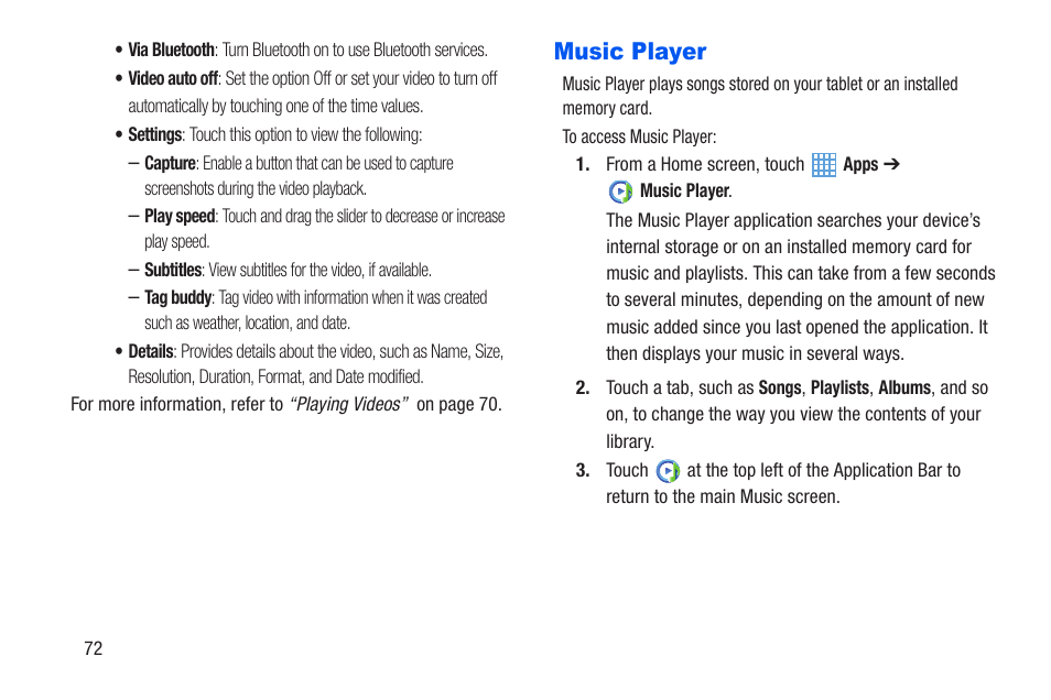 Music player | Samsung SM-T217AZKAATT User Manual | Page 78 / 191