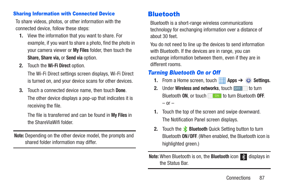 Bluetooth, Oth. for more | Samsung SM-T217AZKAATT User Manual | Page 93 / 191