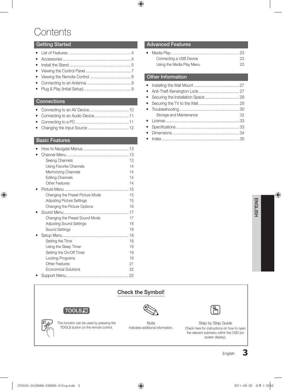 Samsung PN59D530A3FXZA User Manual | Page 3 / 36