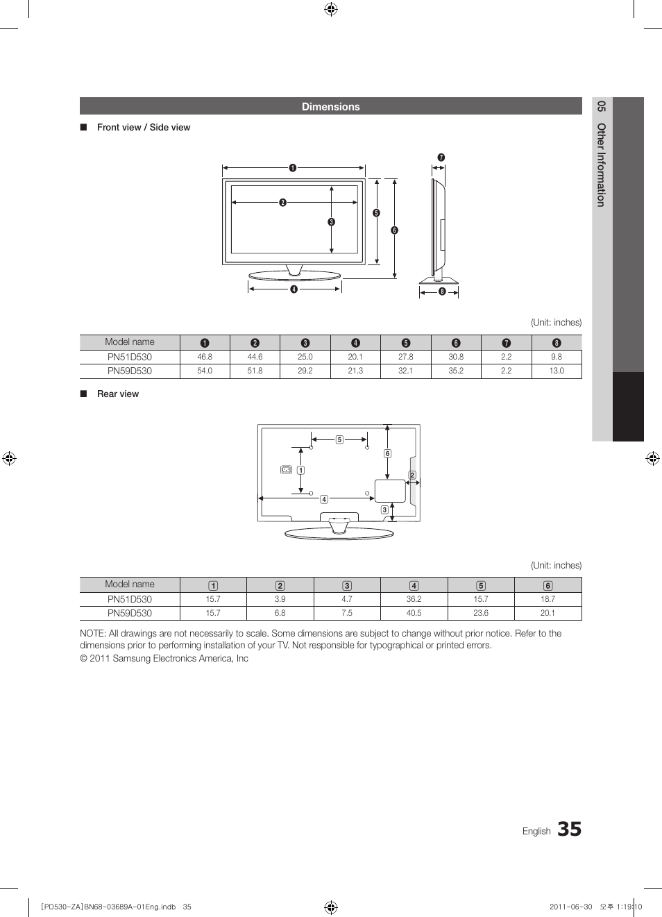 Samsung PN59D530A3FXZA User Manual | Page 35 / 36