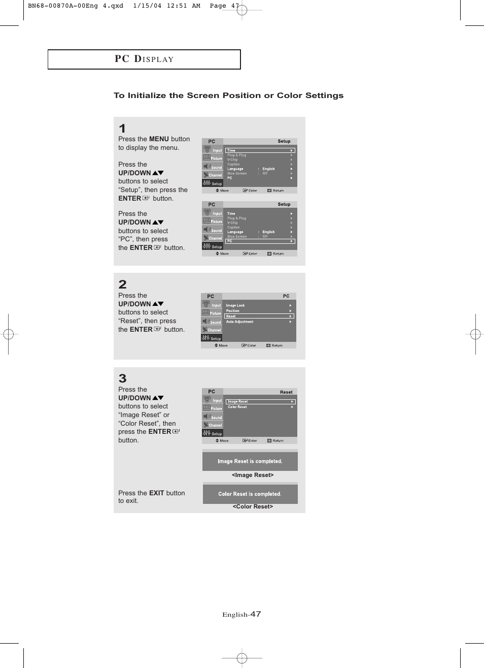 P c d | Samsung LNR1742X-XAA User Manual | Page 52 / 66