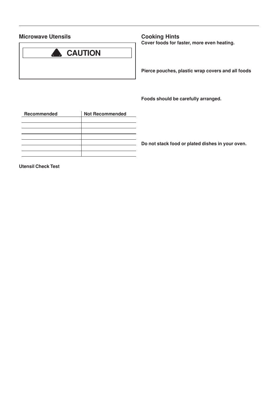 Caution | Amana LD10D2 User Manual | Page 10 / 16