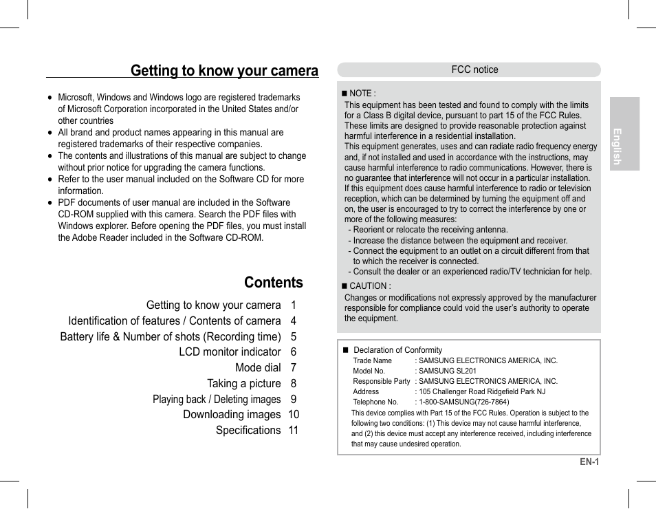Samsung EC-SL201SBA-US User Manual | Page 2 / 34