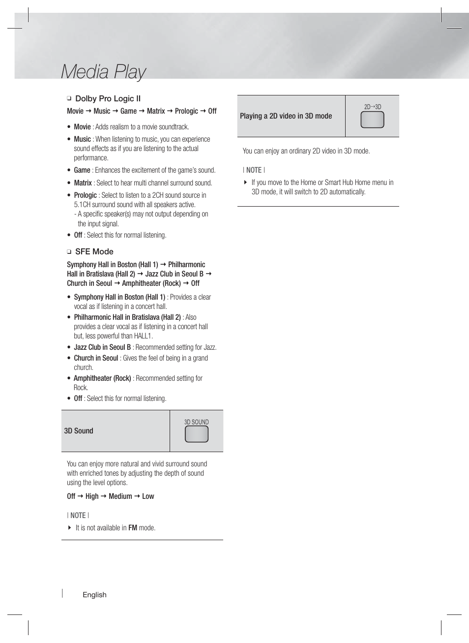 Media play | Samsung HT-E5500W-ZA User Manual | Page 48 / 64