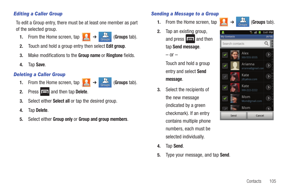 Samsung SGH-T769NKBTMB User Manual | Page 109 / 310