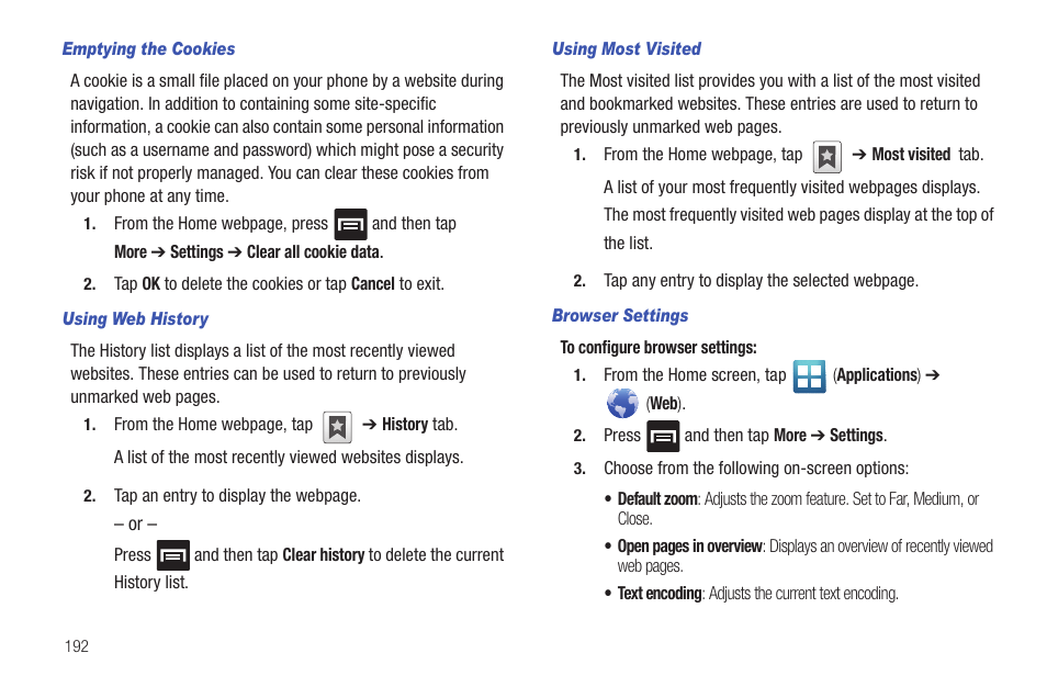 Samsung SGH-T769NKBTMB User Manual | Page 196 / 310