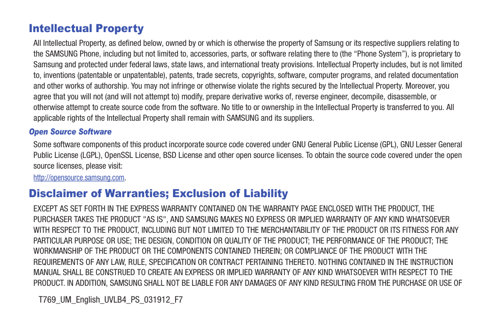 Samsung SGH-T769NKBTMB User Manual | Page 2 / 310