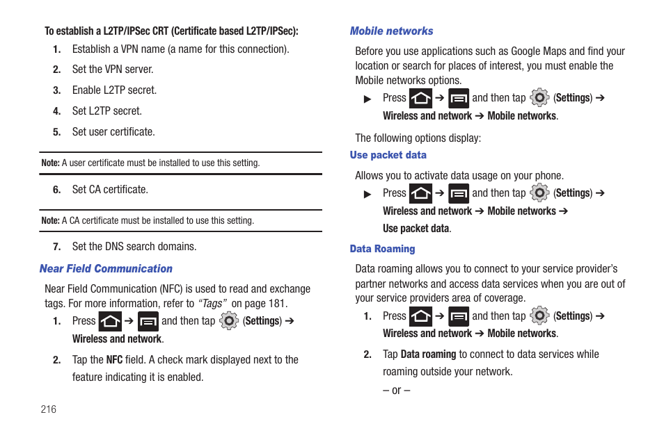 Samsung SGH-T769NKBTMB User Manual | Page 220 / 310