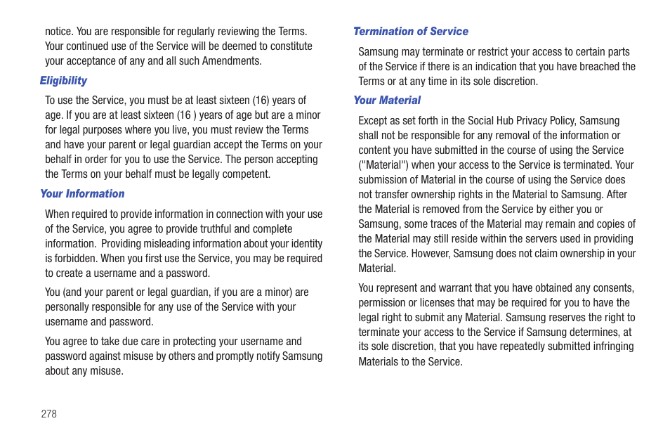 Samsung SGH-T769NKBTMB User Manual | Page 282 / 310