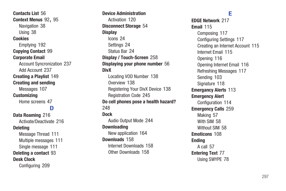 Samsung SGH-T769NKBTMB User Manual | Page 301 / 310