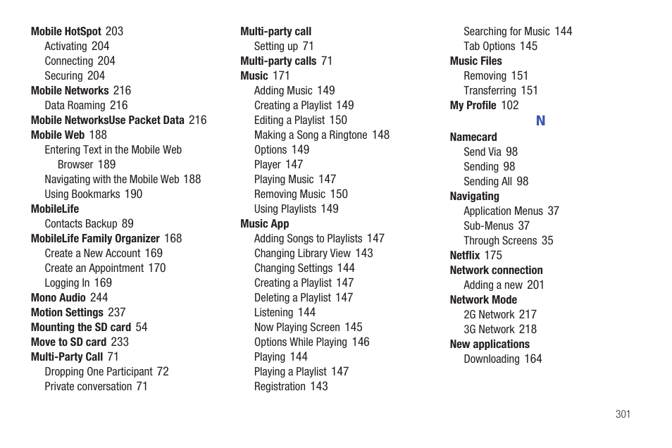 Samsung SGH-T769NKBTMB User Manual | Page 305 / 310