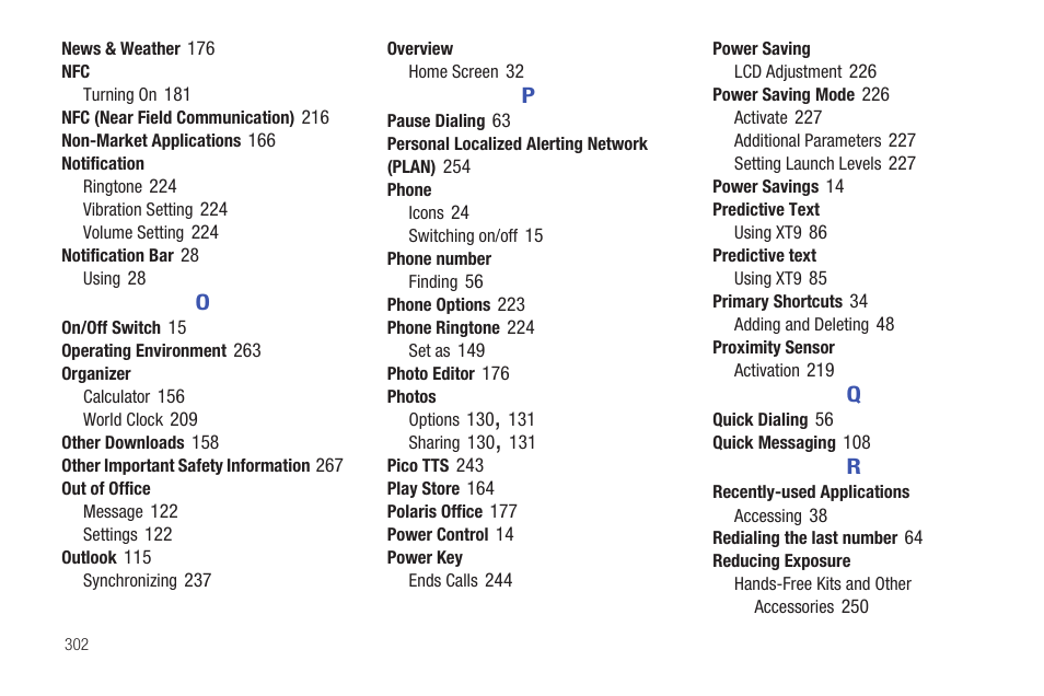 Samsung SGH-T769NKBTMB User Manual | Page 306 / 310