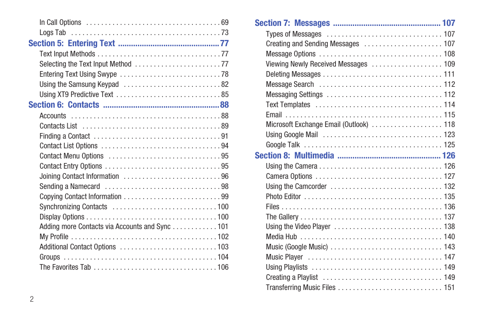 Samsung SGH-T769NKBTMB User Manual | Page 6 / 310