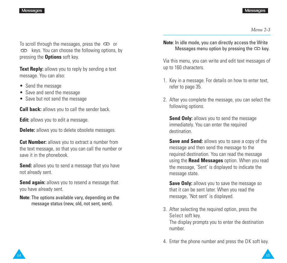 Write messages | Samsung SGH-R225LV-XAR User Manual | Page 33 / 69