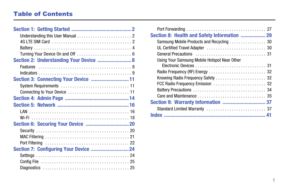 Samsung SEC-LC11ZKAVZW User Manual | Page 5 / 45