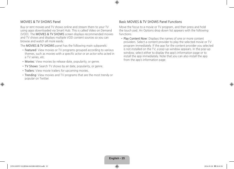 Samsung UN110S9VFXZA User Manual | Page 25 / 41