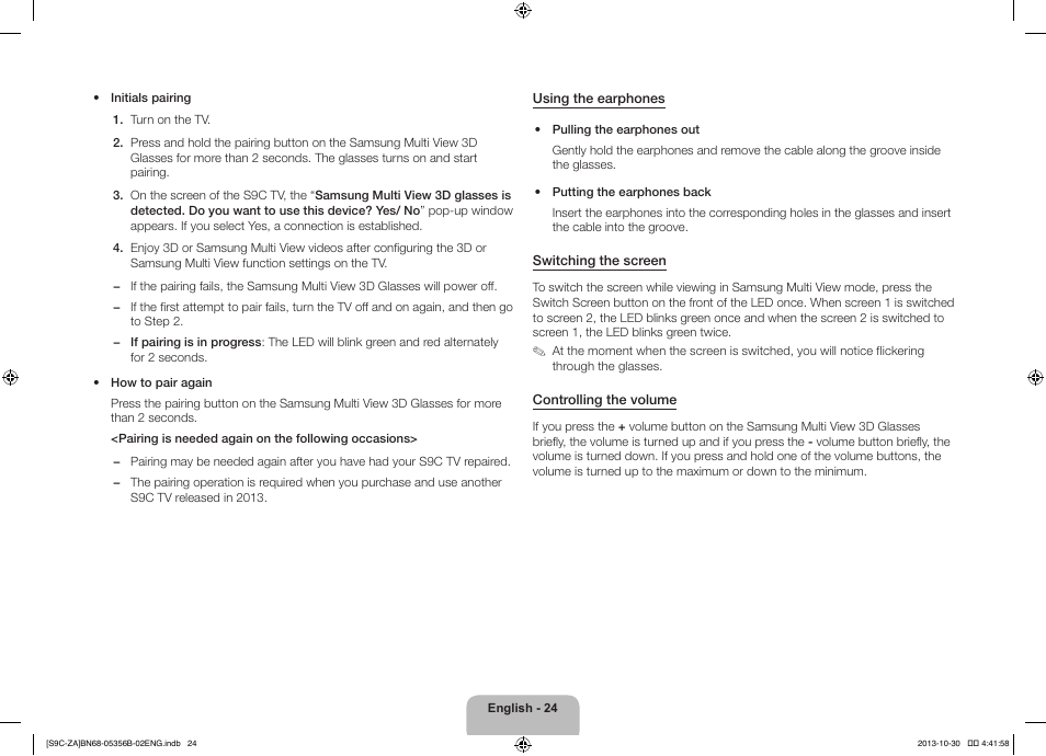 Samsung KN55S9CAFXZA User Manual | Page 24 / 38