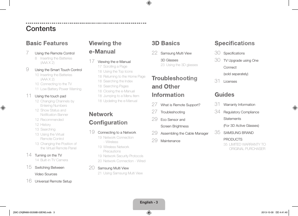 Samsung KN55S9CAFXZA User Manual | Page 3 / 38