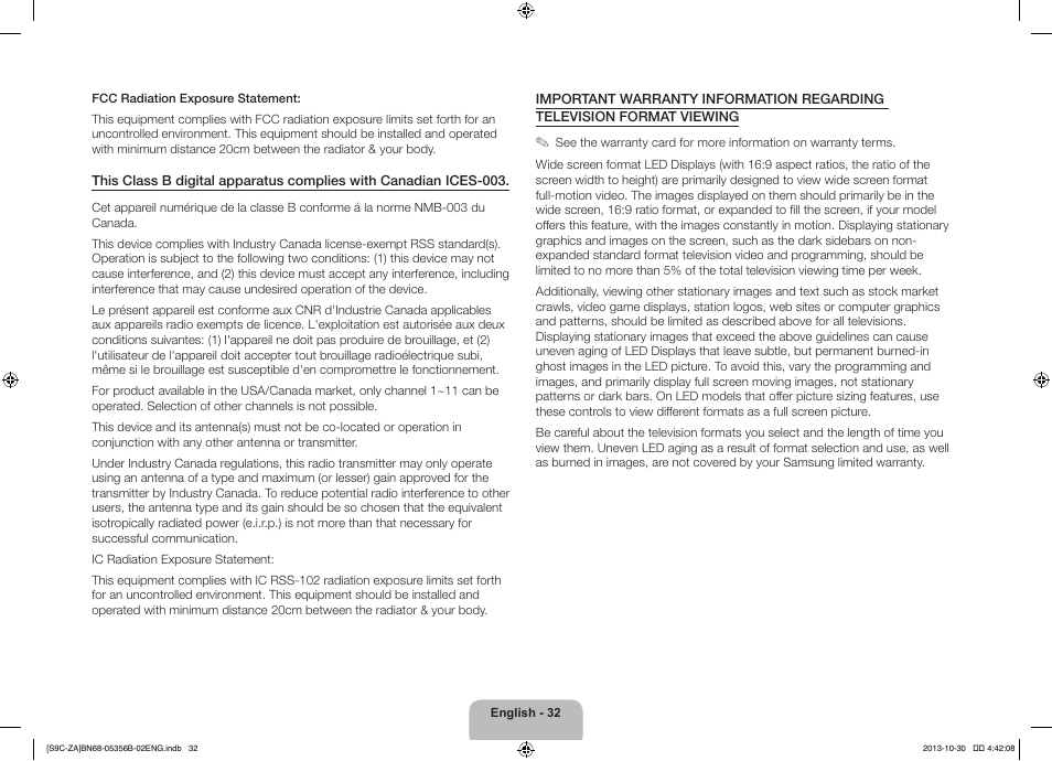 Samsung KN55S9CAFXZA User Manual | Page 32 / 38