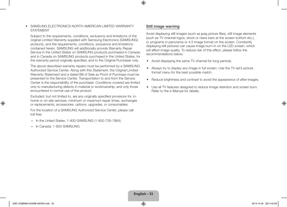 Samsung KN55S9CAFXZA User Manual | Page 33 / 38