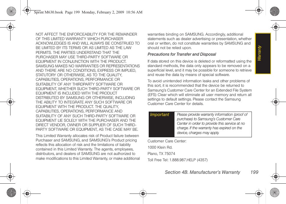 Samsung SPH-M630ZKASPR User Manual | Page 215 / 223