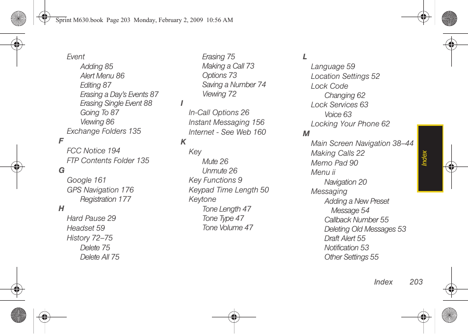 Samsung SPH-M630ZKASPR User Manual | Page 219 / 223