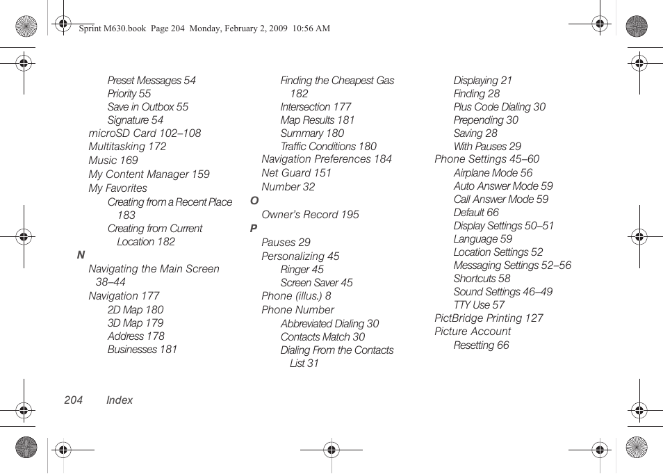 Samsung SPH-M630ZKASPR User Manual | Page 220 / 223