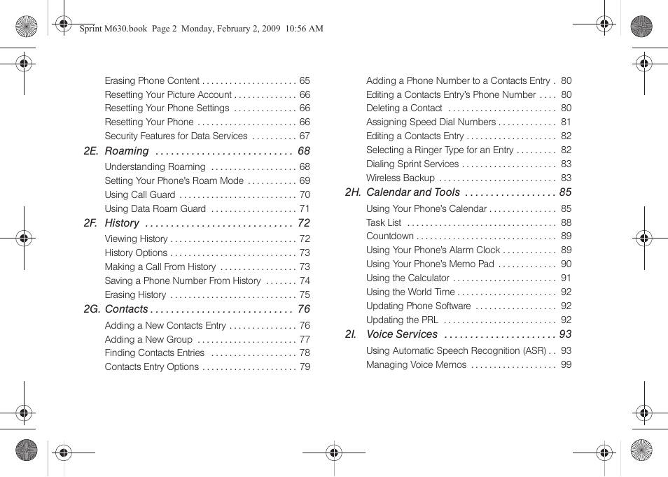 Samsung SPH-M630ZKASPR User Manual | Page 4 / 223