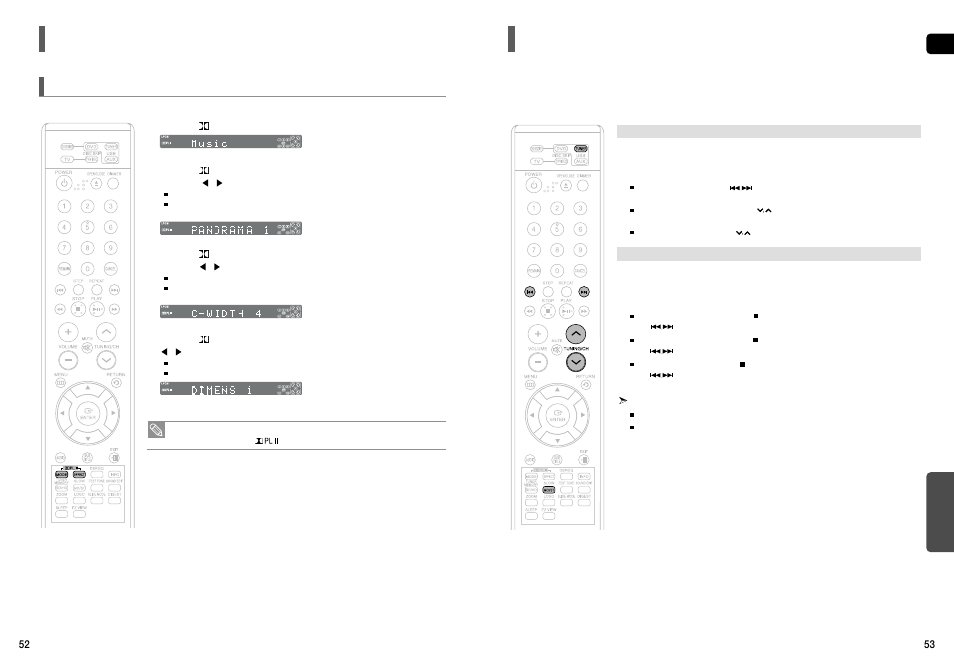 Dolby pro logic ii effect, Listening to radio, Settings | Con’t) | Samsung HT-X50T-XAA User Manual | Page 27 / 33
