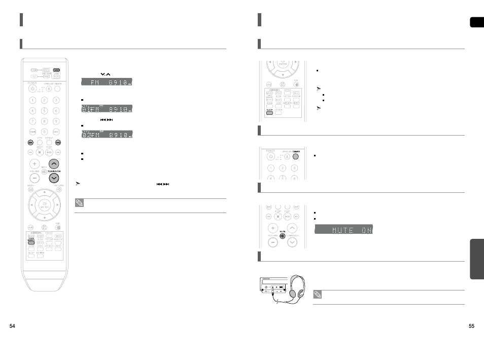 Listening to radio (con’t), Convenient functions, Listening to radio | Con’t) | Samsung HT-X50T-XAA User Manual | Page 28 / 33