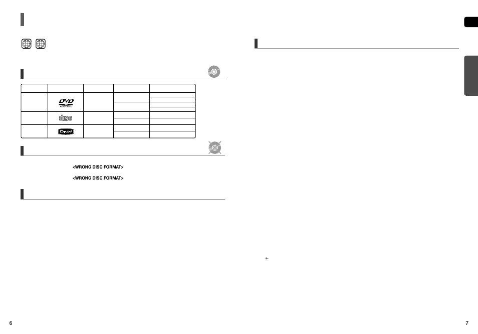 Notes on discs | Samsung HT-X50T-XAA User Manual | Page 4 / 33
