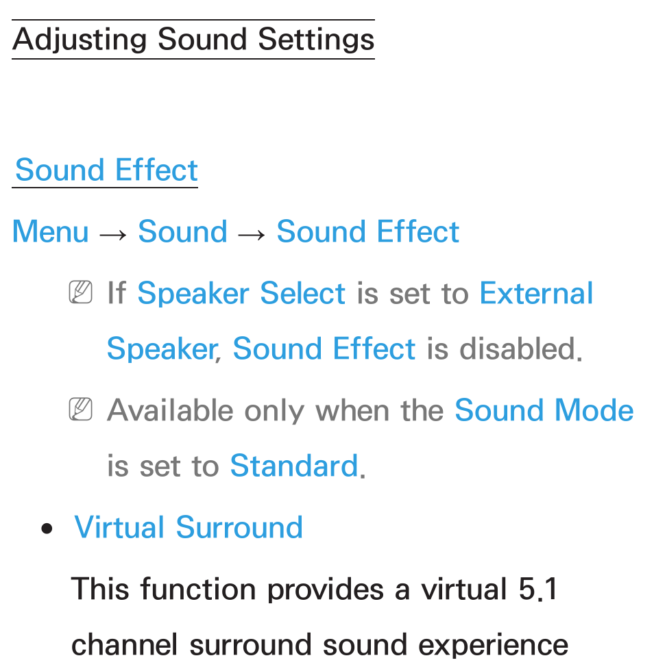 Adjusting sound settings | Samsung UN55ES8000GXZE User Manual | Page 101 / 813