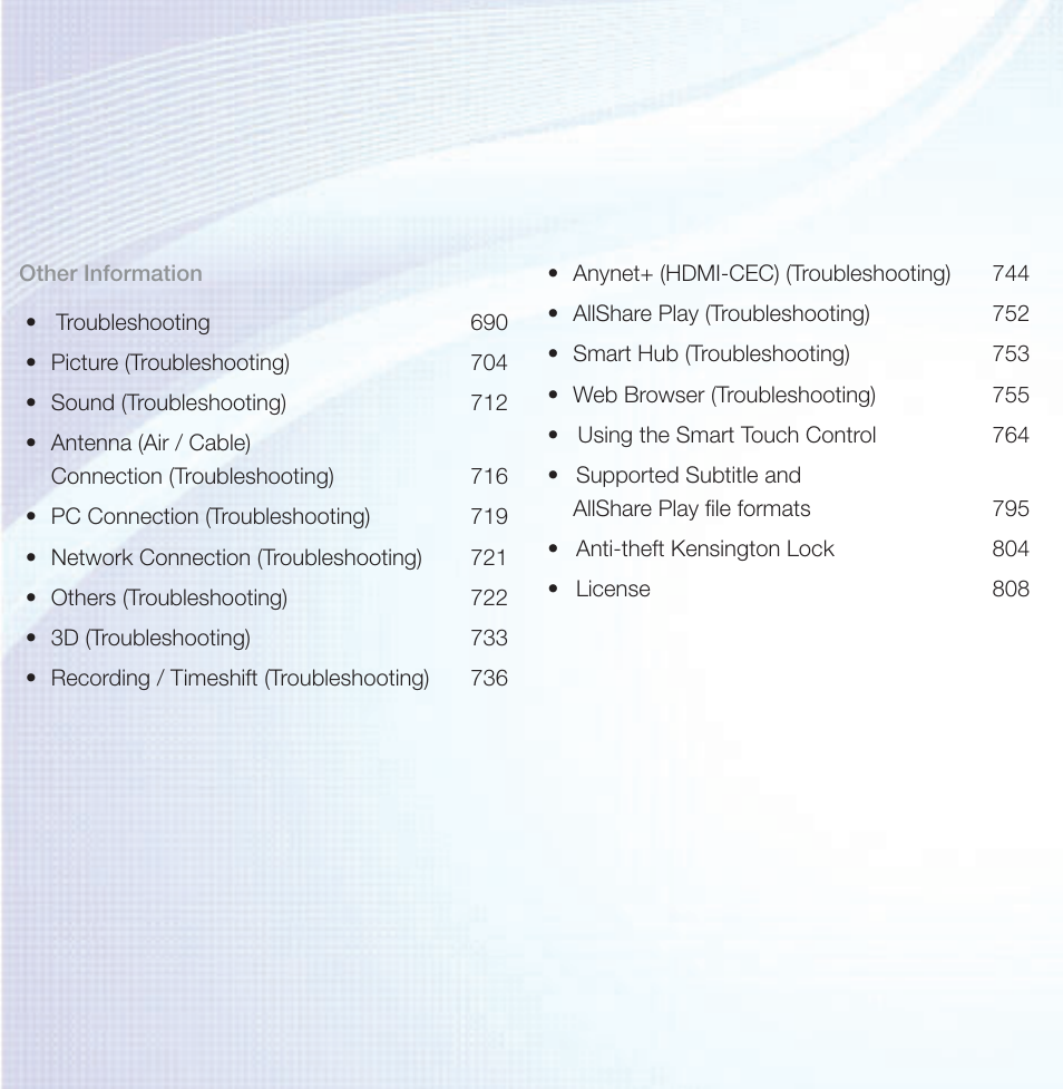 Samsung UN55ES8000GXZE User Manual | Page 4 / 813