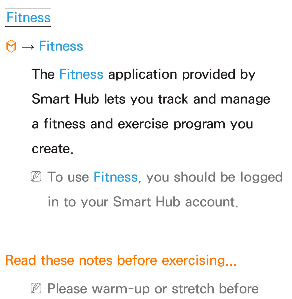 Fitness | Samsung UN55ES8000GXZE User Manual | Page 430 / 813