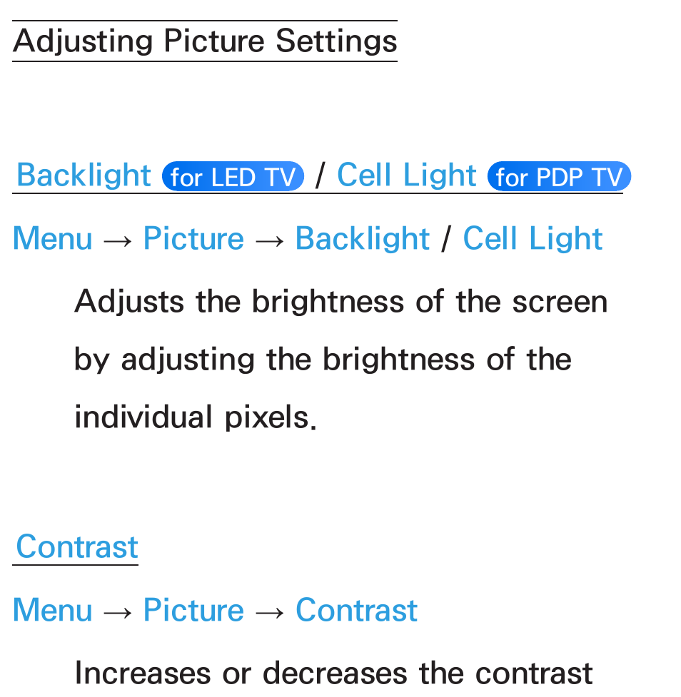 Adjusting picture settings | Samsung UN55ES8000GXZE User Manual | Page 60 / 813