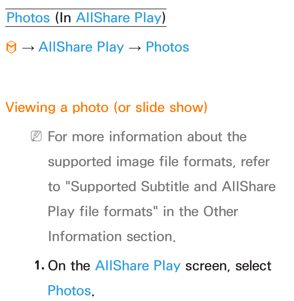 Photos, Allshare play | Samsung UN55ES8000GXZE User Manual | Page 603 / 813