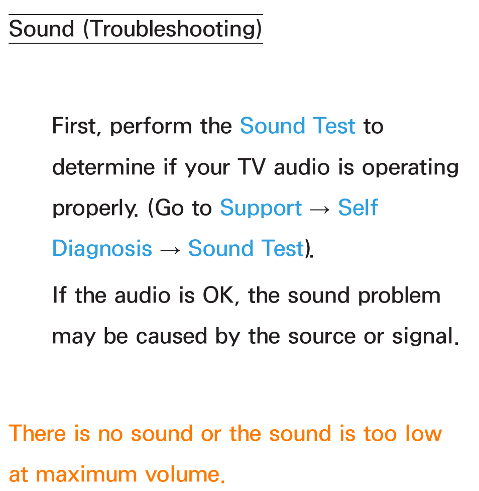 Sound (troubleshooting) | Samsung UN55ES8000GXZE User Manual | Page 716 / 813