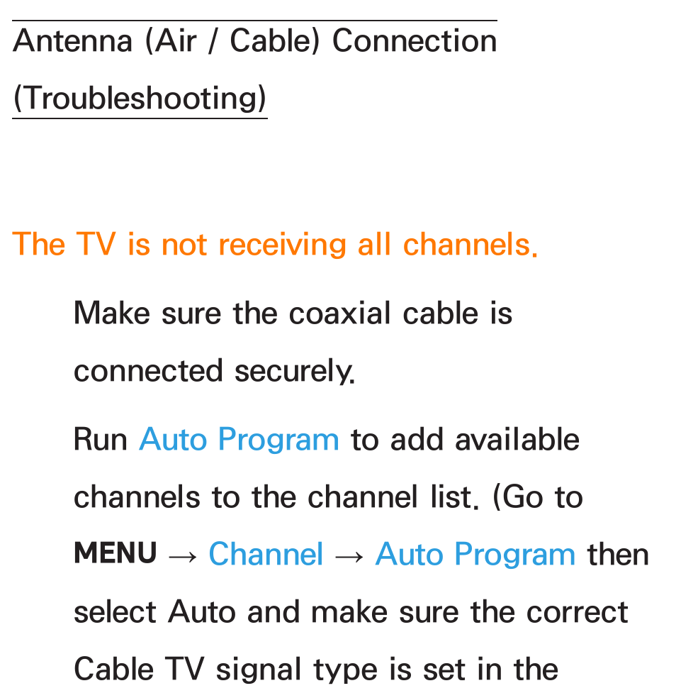 Antenna (air / cable), Connection (troubleshooting) | Samsung UN55ES8000GXZE User Manual | Page 720 / 813