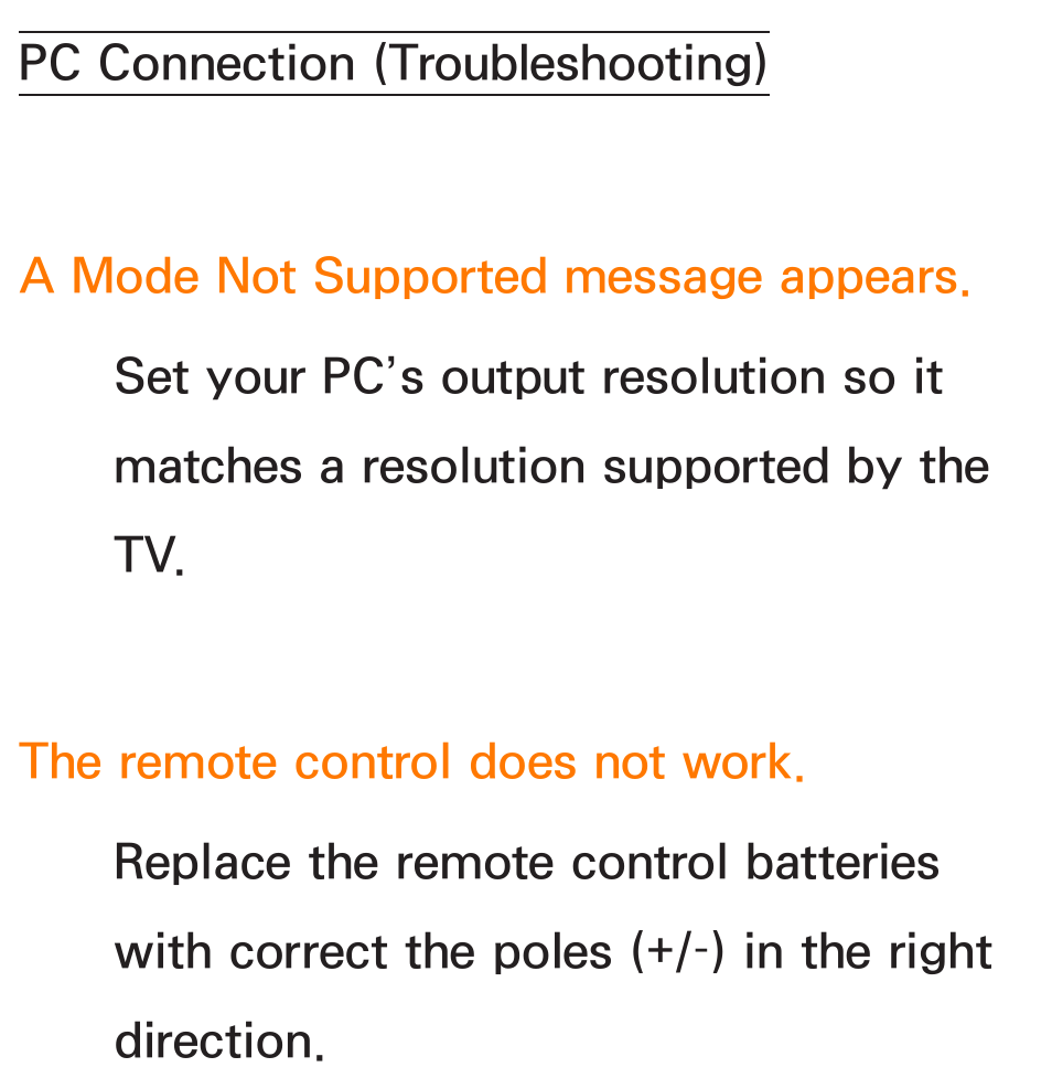 Pc connection (troubleshooting) | Samsung UN55ES8000GXZE User Manual | Page 723 / 813