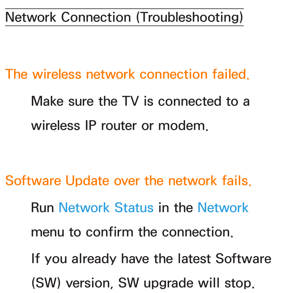Network connection (troubleshooting) | Samsung UN55ES8000GXZE User Manual | Page 725 / 813