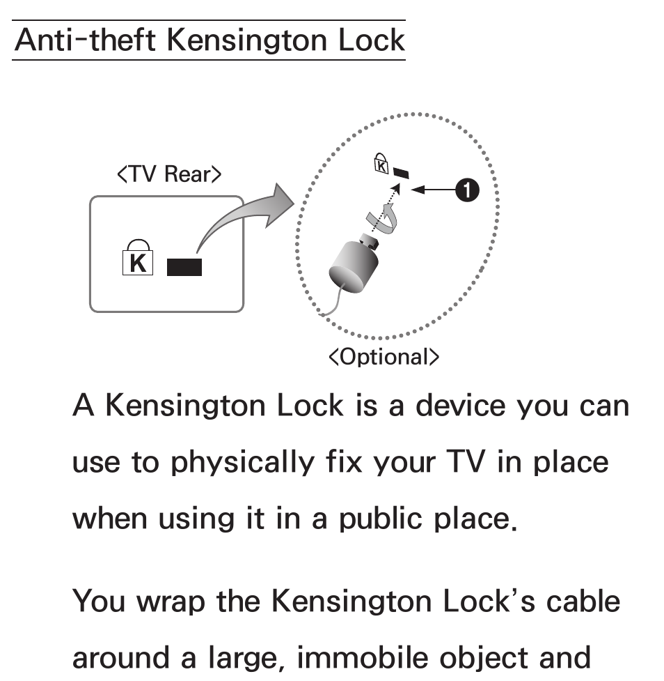 Anti-theft kensington lock | Samsung UN55ES8000GXZE User Manual | Page 808 / 813