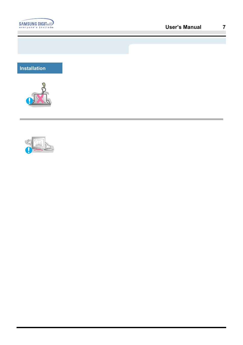 Safety instructions | Samsung PG19NSBU-ADC User Manual | Page 7 / 88