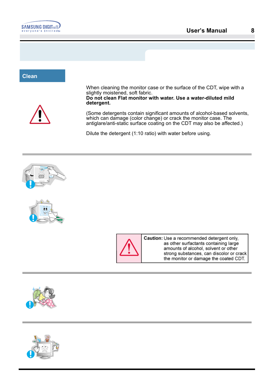 Safety instructions | Samsung PG19NSBU-ADC User Manual | Page 8 / 88