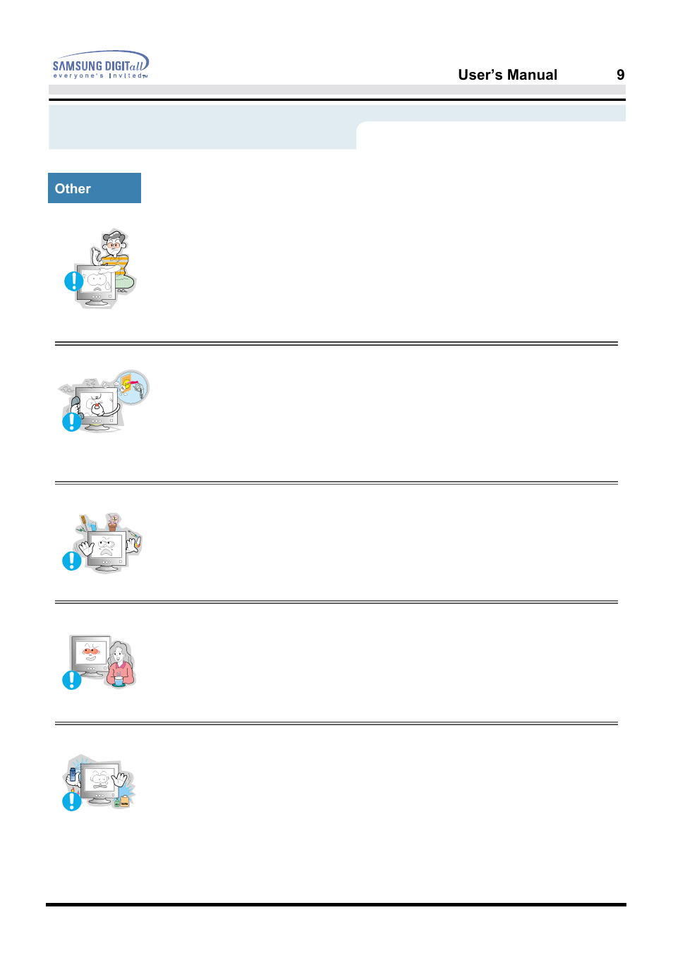 Safety instructions | Samsung PG19NSBU-ADC User Manual | Page 9 / 88